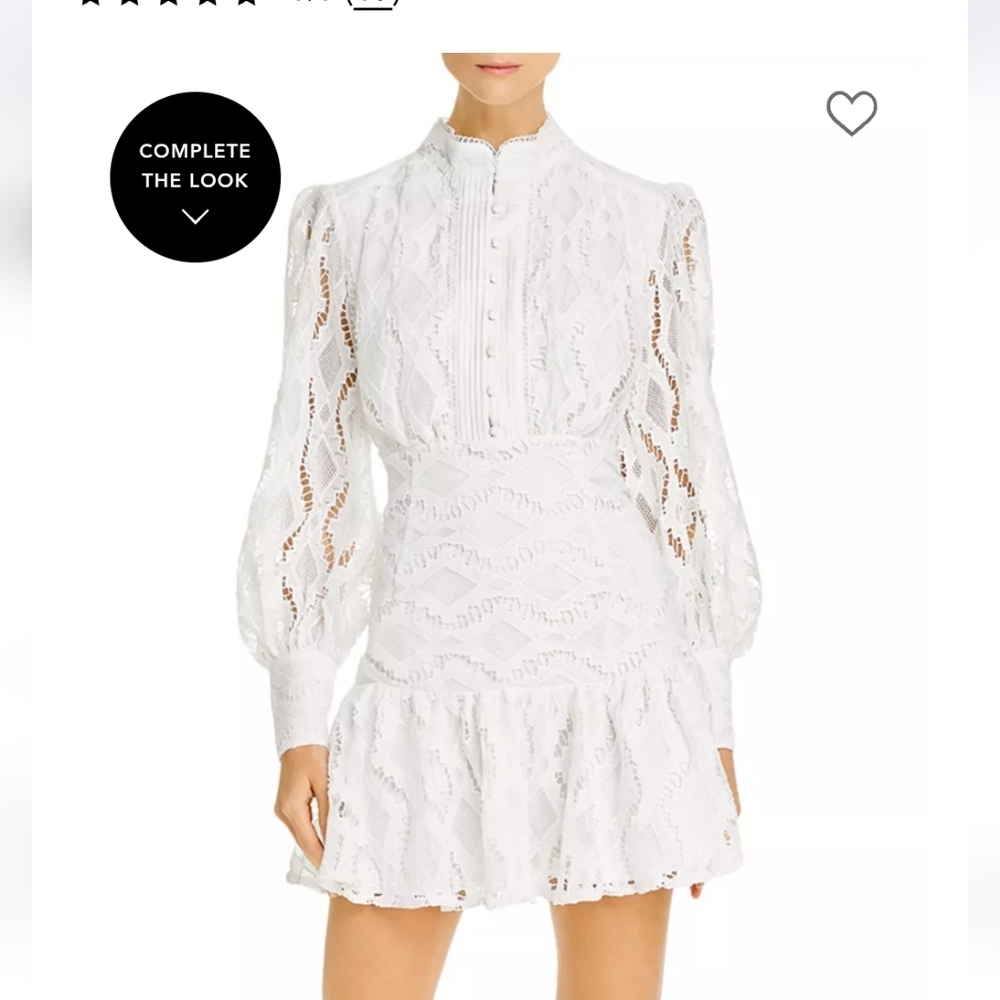 Bardot Remy Lace Long Sleeve Mini Dress